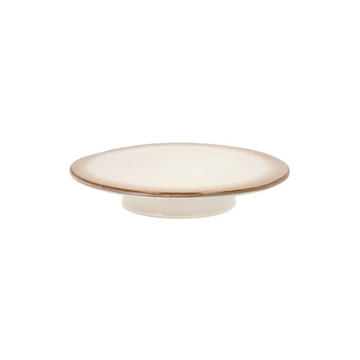 Platou din gresie ceramică pentru tort Bitz, ø 30 cm, alb - crem