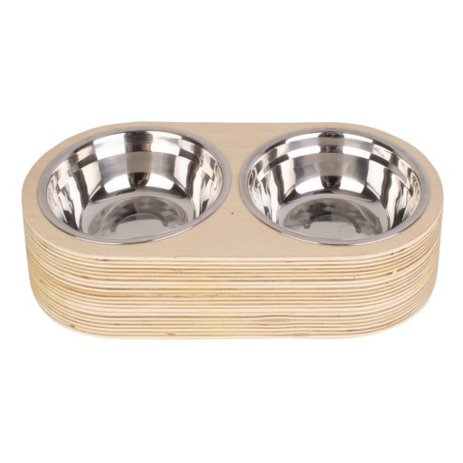 Set 2 boluri din metal pe structură din lemn deschis PT LIVING Pet, lățime 18 cm