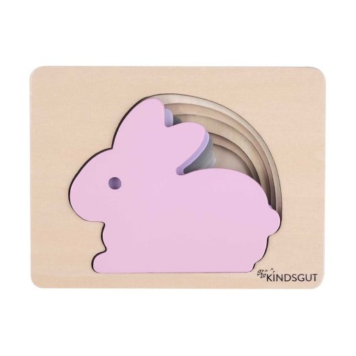 Puzzle de inserat din lemn Rabbit – Kindsgut