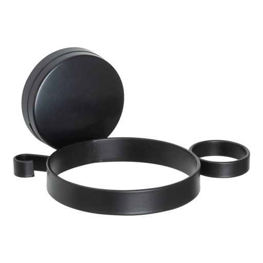 Suport de perete negru pentru uscătorul de păr Wenko Static-Loc® Pavia