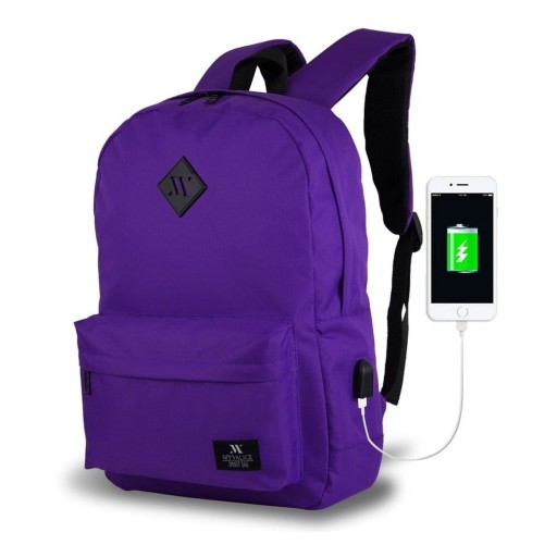 Rucsac cu port USB My Valice SPECTA Smart Bag, mov