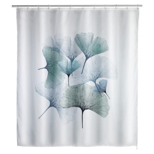 Perdea de baie lavabilă Wenko Ginkgo, 180 x 200 cm