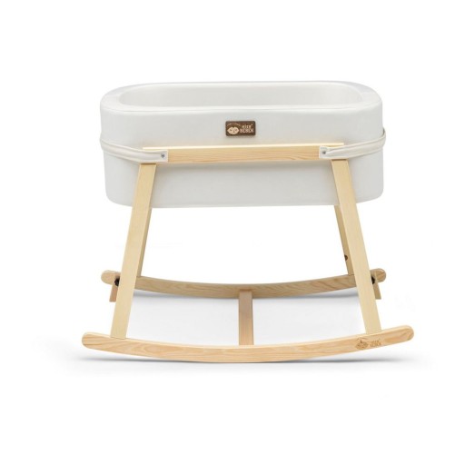 Pătuț leagăn alb/natural Hier – Kalune Design