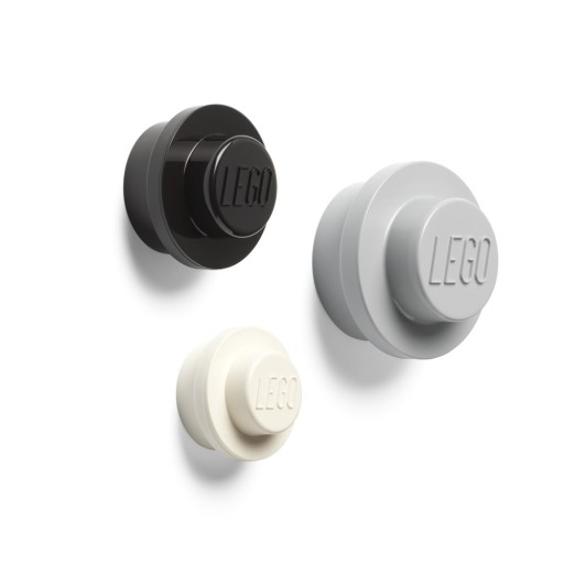 Set 3 cuiere pentru perete LEGO® Black And White