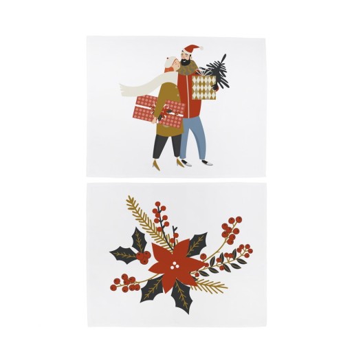 Suport pentru farfurii 2 buc. din material textil 35x45 cm cu model de Crăciun Christmas Star – Butter Kings