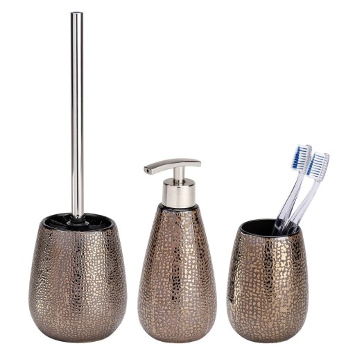 Set 3 piese din ceramică pentru baie Wenko Marrakeshh, bronz