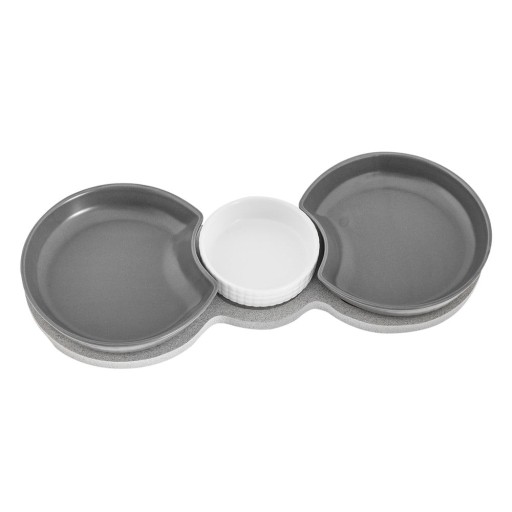 Set 3 boluri de servire și platou Villa Altachiara Yin&Yang, 38 x 16,5 cm