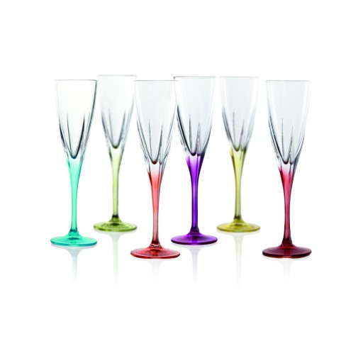 Set 6 pahare pentru vin spumant RCR Cristalleria Italiana Gemma