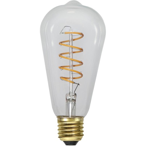 Bec LED/cu filament E27, cu lumină caldă și intensitate reglabilă 4 W Spiral Filament – Star Trading