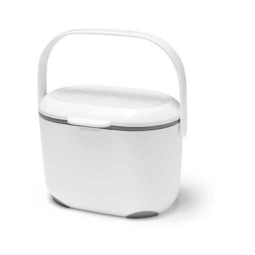 Recipient pentru deșeuri compostabile Addis Caddy, 2,5 l, alb-gri