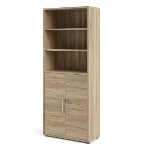 Bibliotecă modulară cu aspect de lemn de stejar 89x222 cm Prima – Tvilum