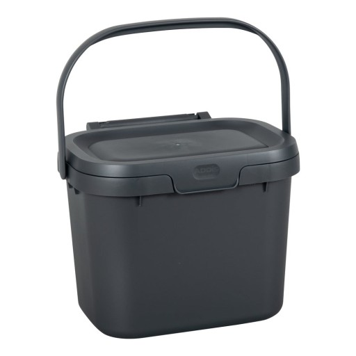 Recipient pentru deșeuri compostabile cu capac Addis, 24,5 x 18,5 x 19 cm, gri închis