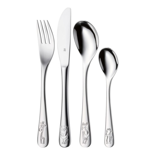 Set 4 tacâmuri din oțel inoxidabil pentru copii WMF Safari