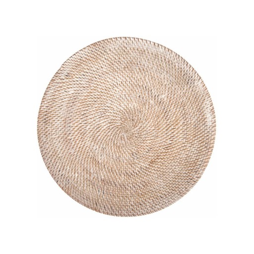 Suport din ratan pentru farfurie Tiseco Home Studio, ⌀ 36 cm, alb