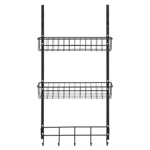 Raft de ușă pentru agățat Wenko Rack Black