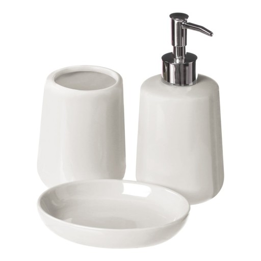 Set de accesorii de baie alb din piatră Moon – Premier Housewares