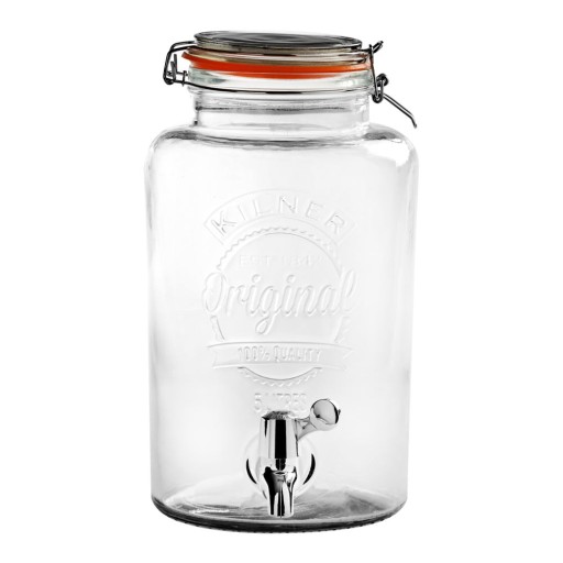 Borcan cu robinet pentru băuturi răcoritoare Kilner, 5 L