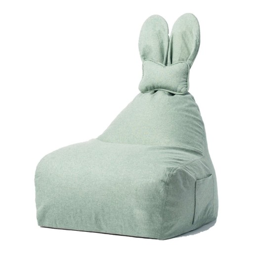 Fotoliu sac pentru copii The Brooklyn Kids Funny Bunny, verde