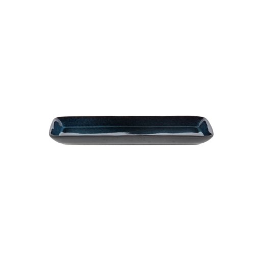 Tavă servire din gresie ceramică Bitz, 38 x 14 cm, negru - albastru