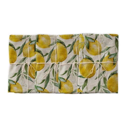 Set 4 șervețele textile Really Nice Things Lemons, lățime 40 cm