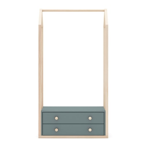 Șifonier de copii verde prăfuit deschis 80x170x40 cm Esteban – Marckeric