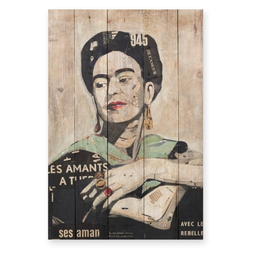 Semn din lemn 40x60 cm Frida Les Amants – Madre Selva