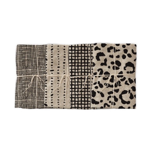 Set 4 șervețele textile Really Nice Things Leopard, lățime 40 cm