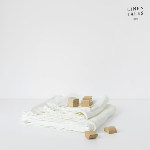 Prosop pentru copii alb din in 45x90 cm – Linen Tales