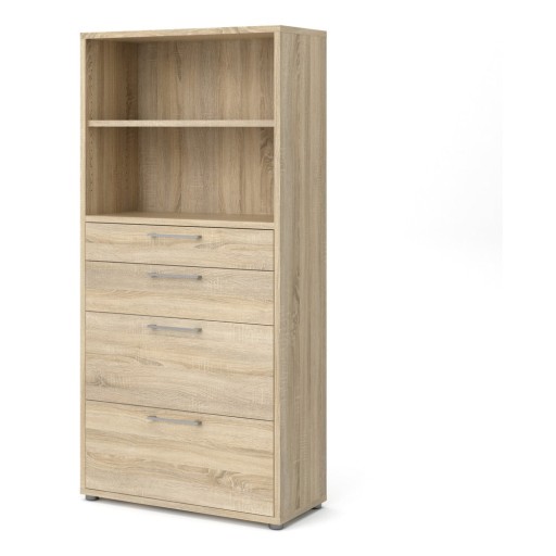 Bibliotecă modulară cu aspect de lemn de stejar 89x189 cm Prima – Tvilum