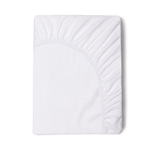 Cearșaf elastic din bumbac satinat HIP, 90 x 200 cm, alb
