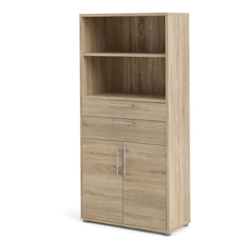 Bibliotecă modulară cu aspect de lemn de stejar 89x189 cm Prima – Tvilum