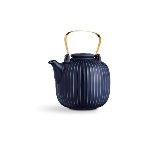 Ceainic din porțelan Kähler Design Hammershoi, 1,2 l, albastru închis