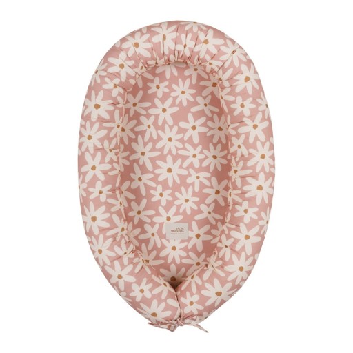 Cuib pentru bebeluș roz Blush Daisies – Malomi Kids