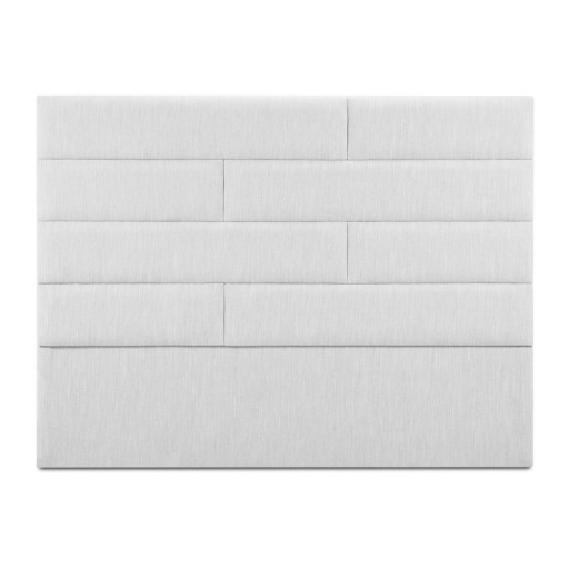Tăblie de pat gri deschis tapițată 160x120 cm NY - Cosmopolitan Design