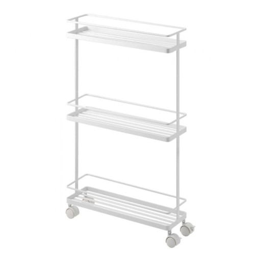 Etajeră pe roți albă din metal 38x66 cm Tower – YAMAZAKI