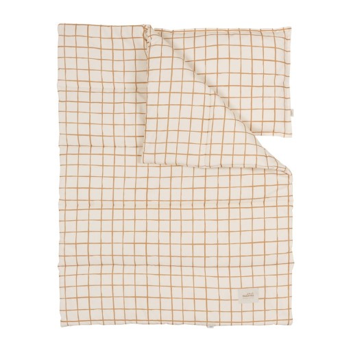 Set pentru pătuț bej Camel Check – Malomi Kids