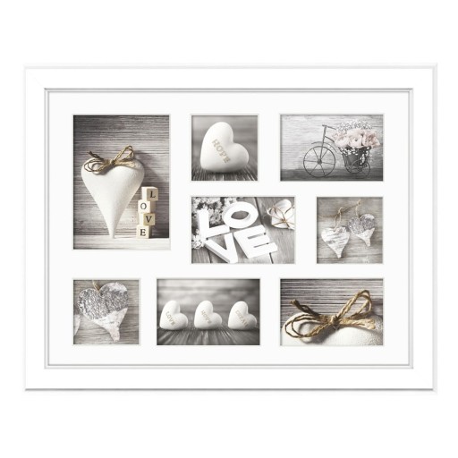 Ramă foto pentru 8 fotografii Styler Malmo, 41 x 51 cm, alb