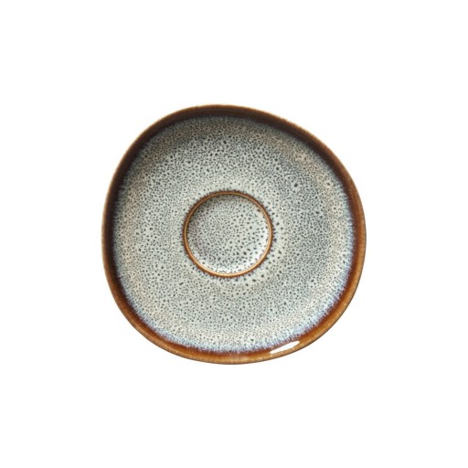 Farfurie din gresie ceramică Villeroy & Boch Like Lave, 15,5 x 15 cm, gri - maro