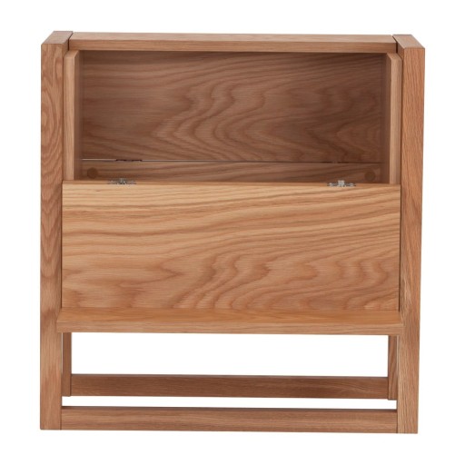 Dulap pentru vinuri din lemn de stejar în culoare naturală 59x60 cm NewEst - Woodman