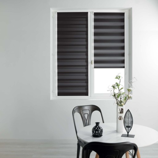 Jaluzea neagră zi/noapte din material textil 60x90 cm Daynight – douceur d'intérieur