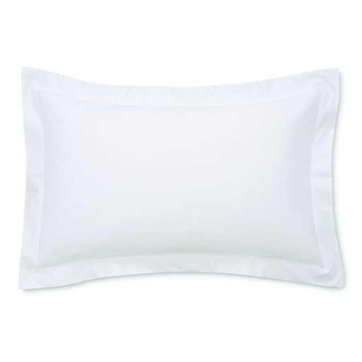 Față de pernă din bumbac satinat Bianca Luxury, 50 x 75 cm, alb