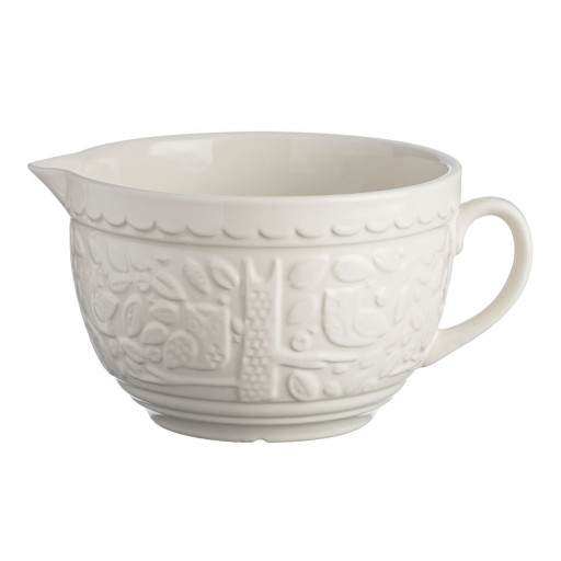 Bol din ceramică cu gură de scurgere Mason Cash In the Forest, 1,9 l, alb