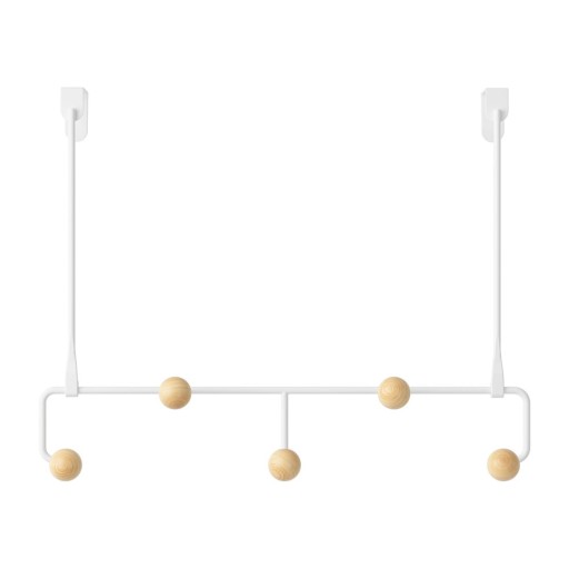Cuier de ușă alb/în culoare naturală din metal 39 cm Estique – Umbra