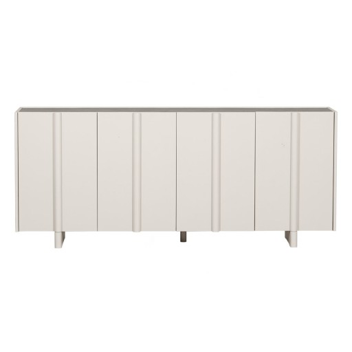 Comodă modulară crem joasă din lemn masiv de pin 200x85 cm Basu – WOOOD