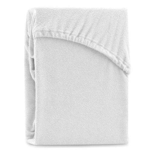 Cearceaf alb din frotir cu elastic 240x220 cm Ruby – Restilo