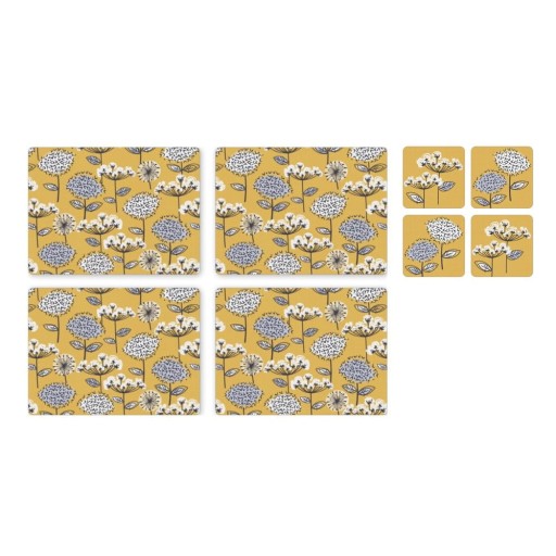 Set cu suporturi farfurii și coasters 8 buc. Retro Meadow – Cooksmart ®