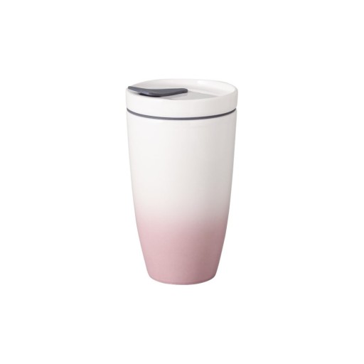 Cană de voiaj din porțelan Villeroy & Boch Like To Go, 350 ml, roz - alb