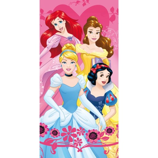 Prosop pentru copii roz din frotir 70x140 cm Princesses – Jerry Fabrics
