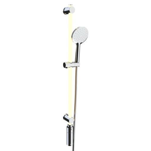 Set de duș argintiu 94 cm LED – Wenko