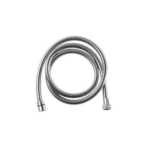 Furtun de duș argintiu lucios din oțel inoxidabil Powerflex – Sapho